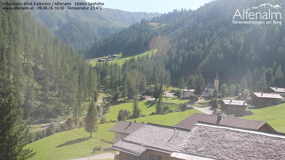 Archived image Webcam Villgratental valley