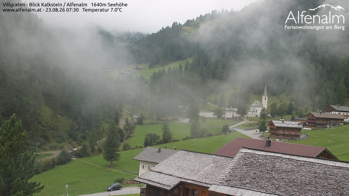 Archived image Webcam Villgratental valley