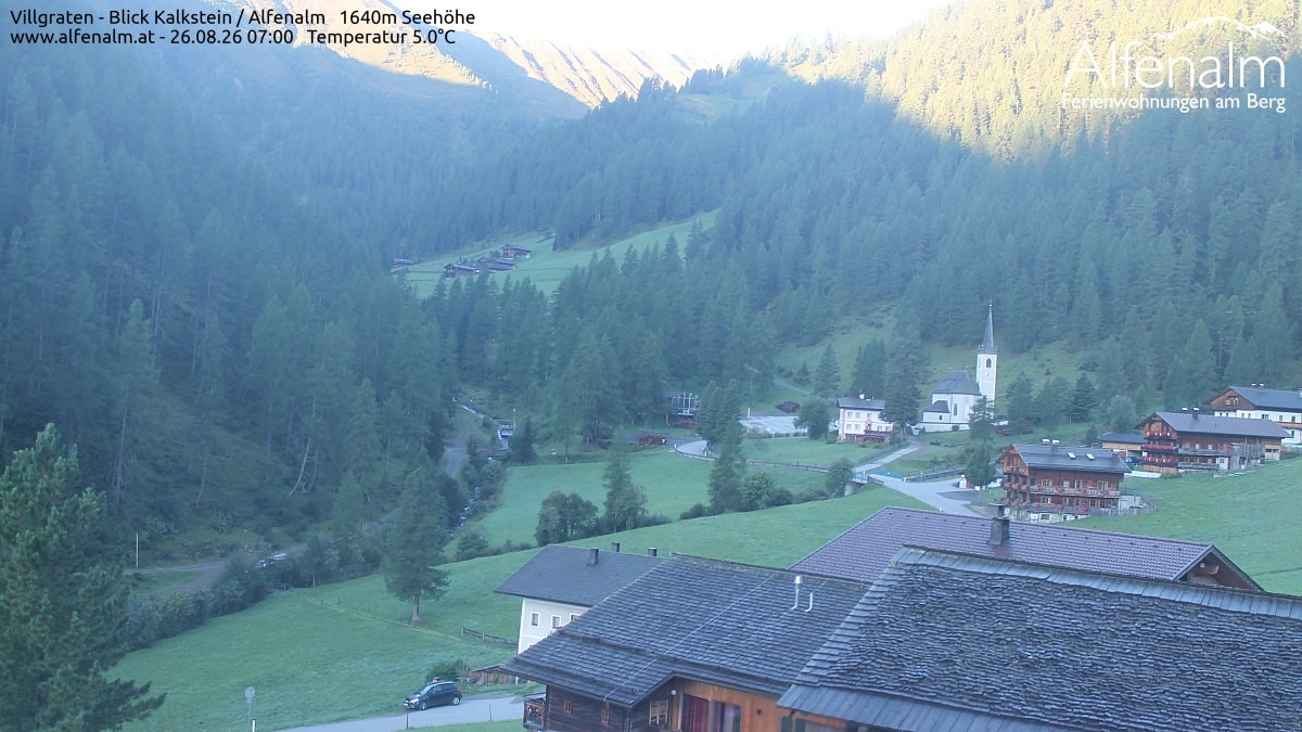 Archived image Webcam Villgratental valley
