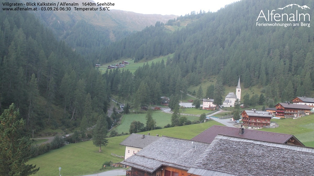 Archived image Webcam Villgratental valley