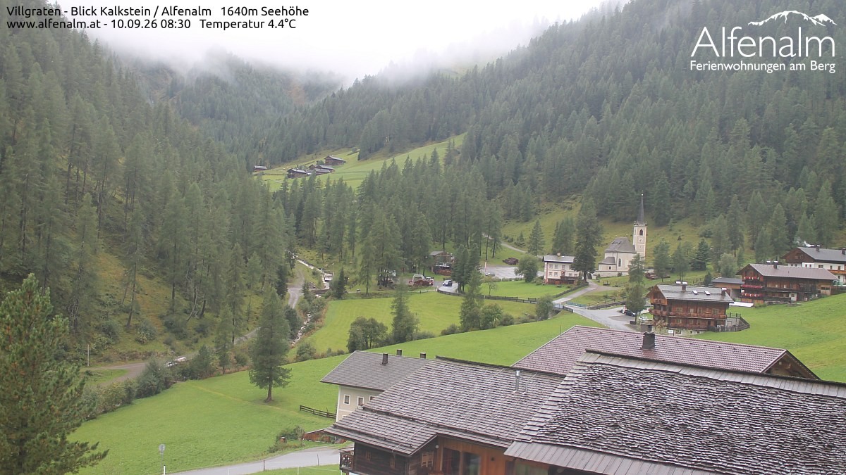 Archived image Webcam Villgratental valley