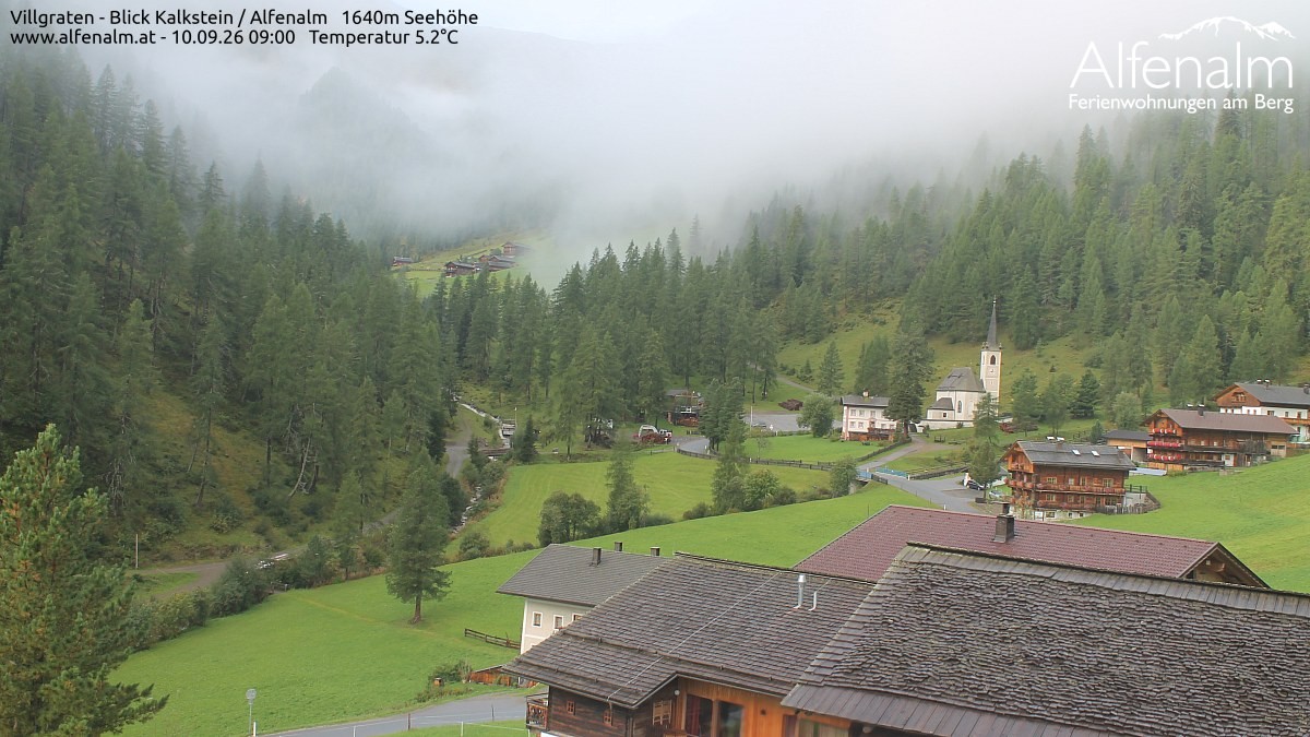 Archived image Webcam Villgratental valley