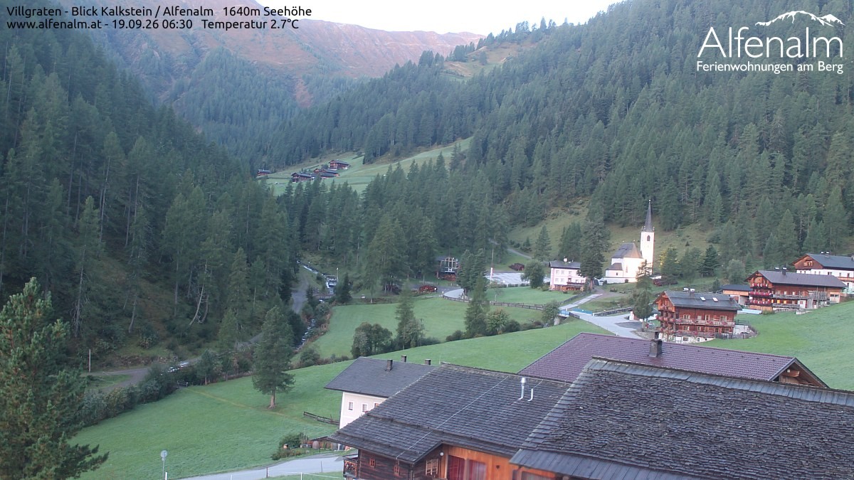 Archived image Webcam Villgratental valley