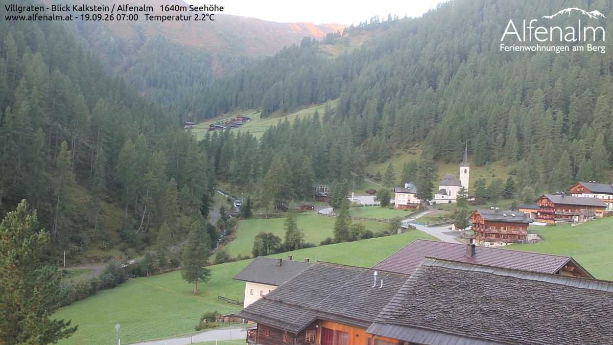 Archived image Webcam Villgratental valley