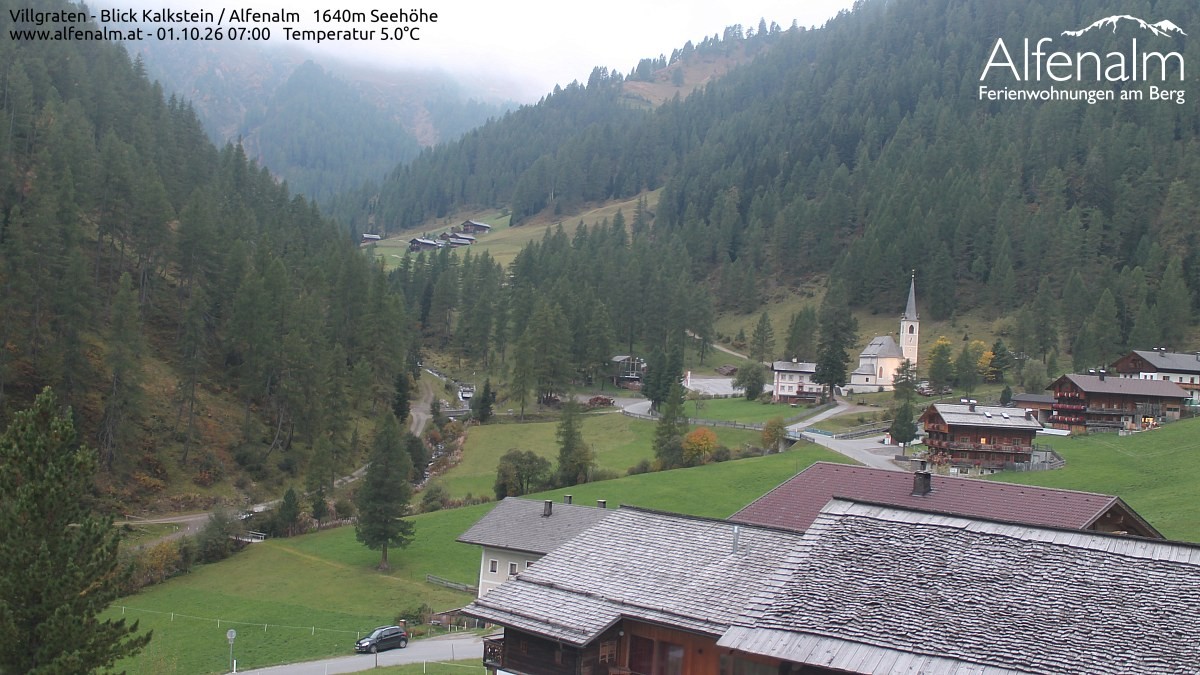 Archived image Webcam Villgratental valley