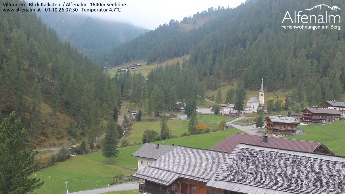 Archived image Webcam Villgratental valley