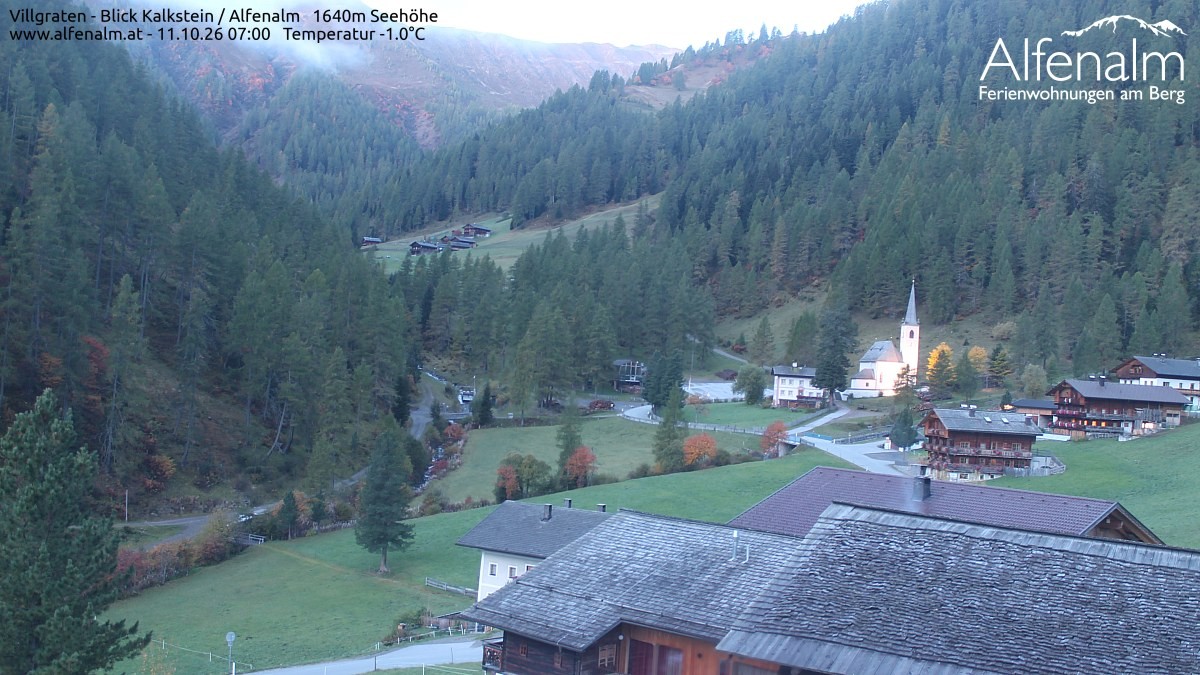 Archived image Webcam Villgratental valley