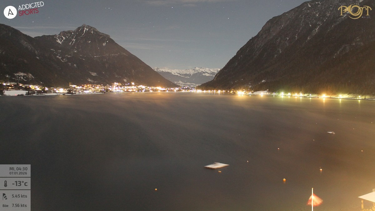 Archiv Foto Webcam Achensee: Blick vom Hotel Post am Achensee