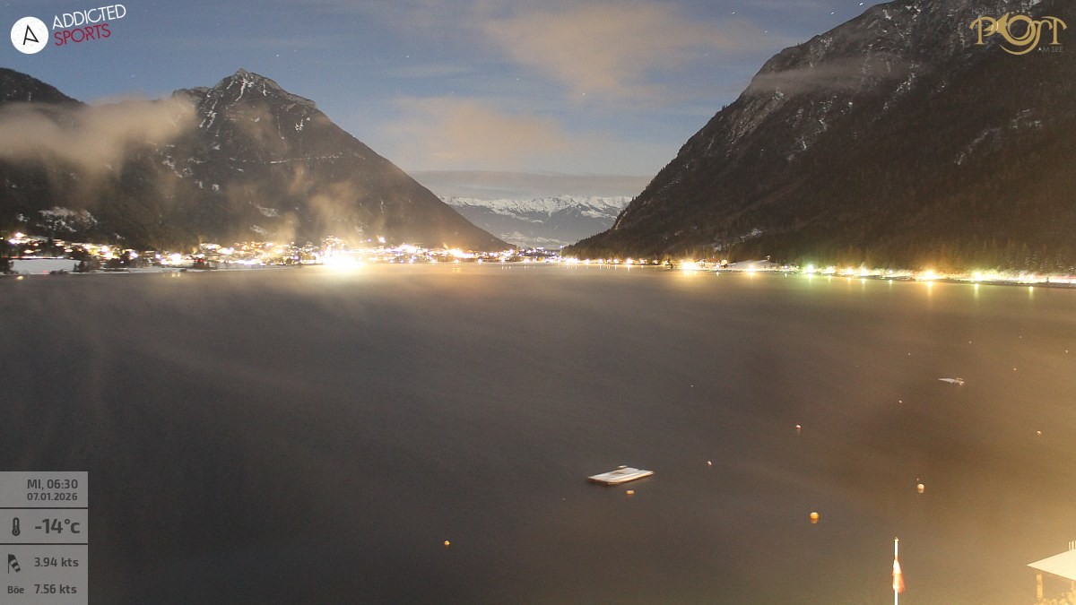 Archiv Foto Webcam Achensee: Blick vom Hotel Post am Achensee