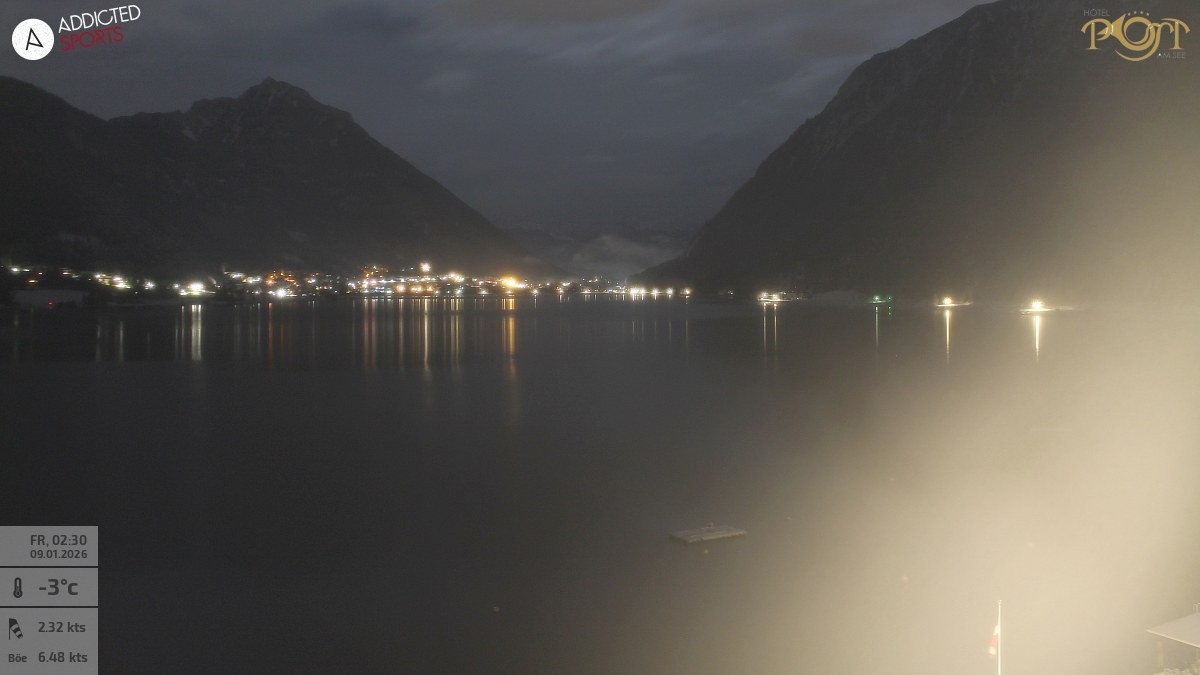 Archiv Foto Webcam Achensee: Blick vom Hotel Post am Achensee