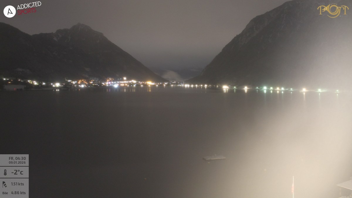 Archiv Foto Webcam Achensee: Blick vom Hotel Post am Achensee