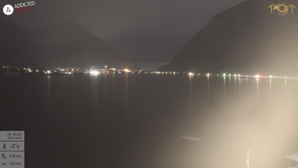 Archiv Foto Webcam Achensee: Blick vom Hotel Post am Achensee