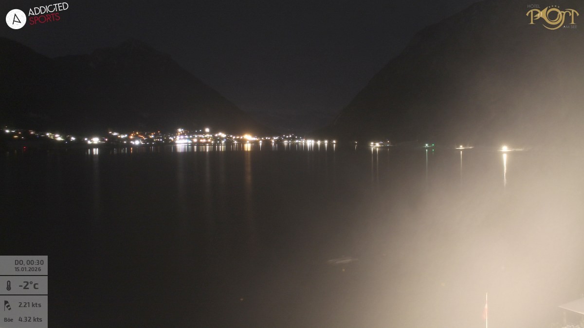 Archiv Foto Webcam Achensee: Blick vom Hotel Post am Achensee
