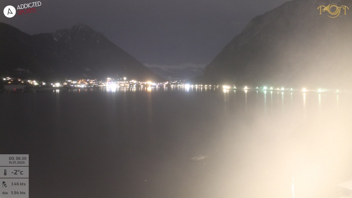 Archiv Foto Webcam Achensee: Blick vom Hotel Post am Achensee
