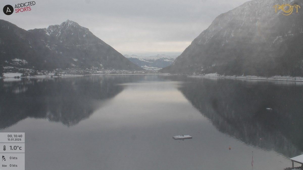 Archiv Foto Webcam Achensee: Blick vom Hotel Post am Achensee