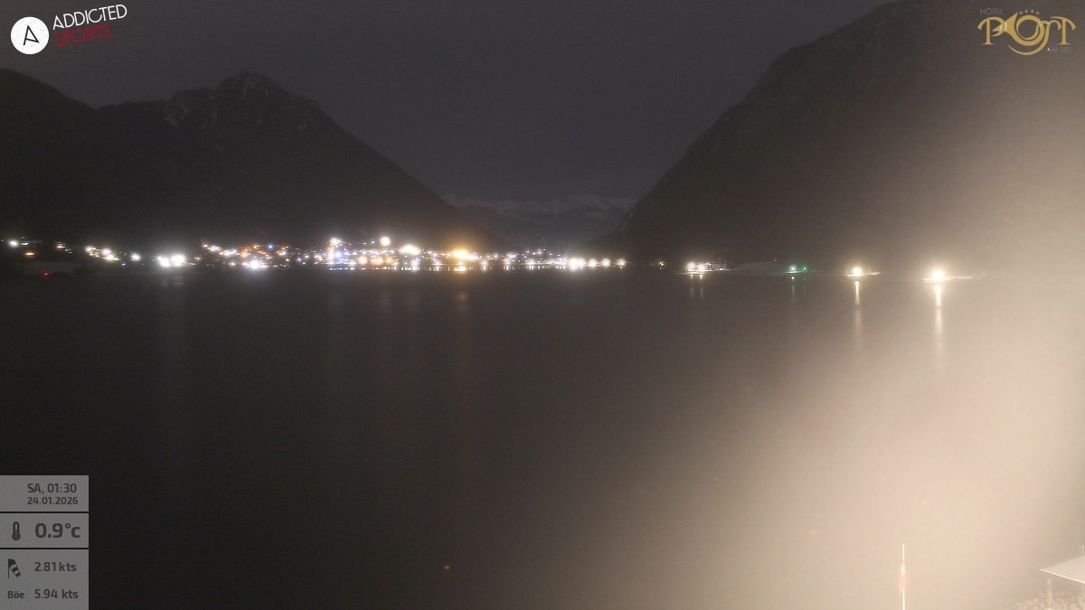 Archiv Foto Webcam Achensee: Blick vom Hotel Post am Achensee
