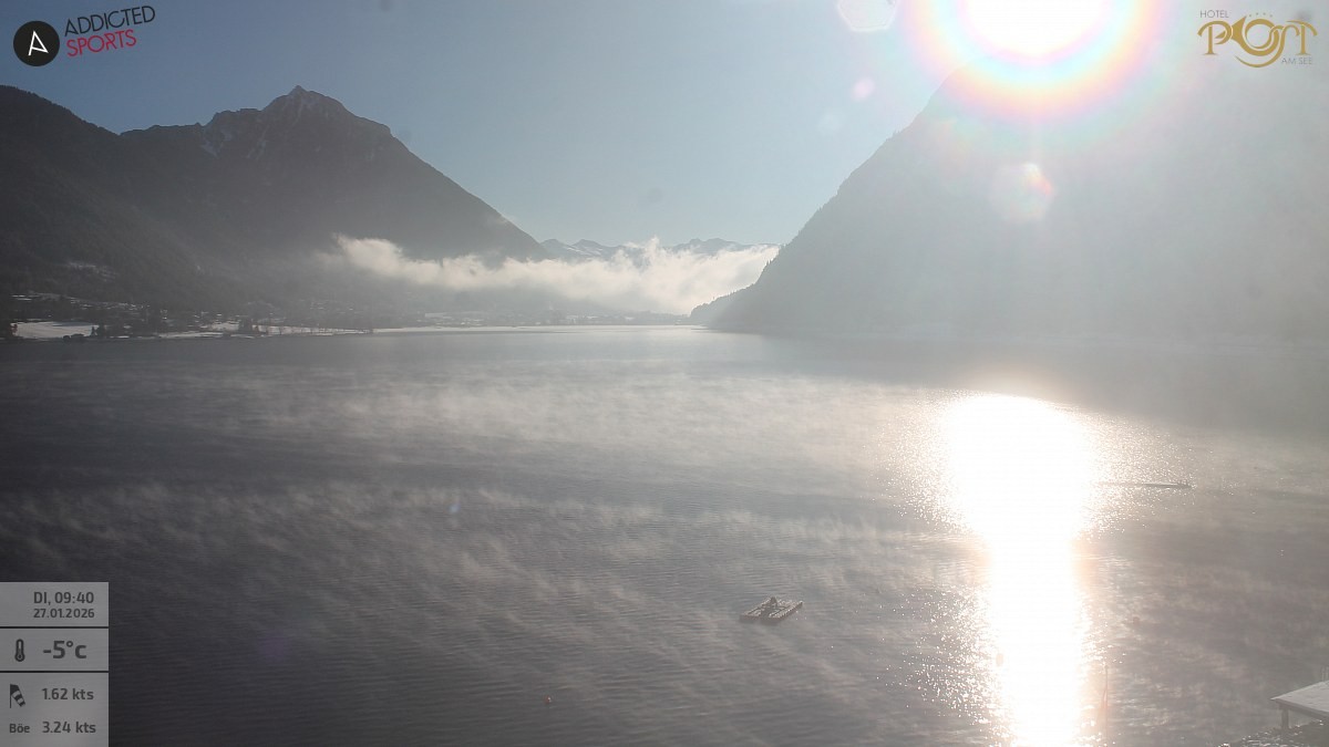 Archiv Foto Webcam Achensee: Blick vom Hotel Post am Achensee