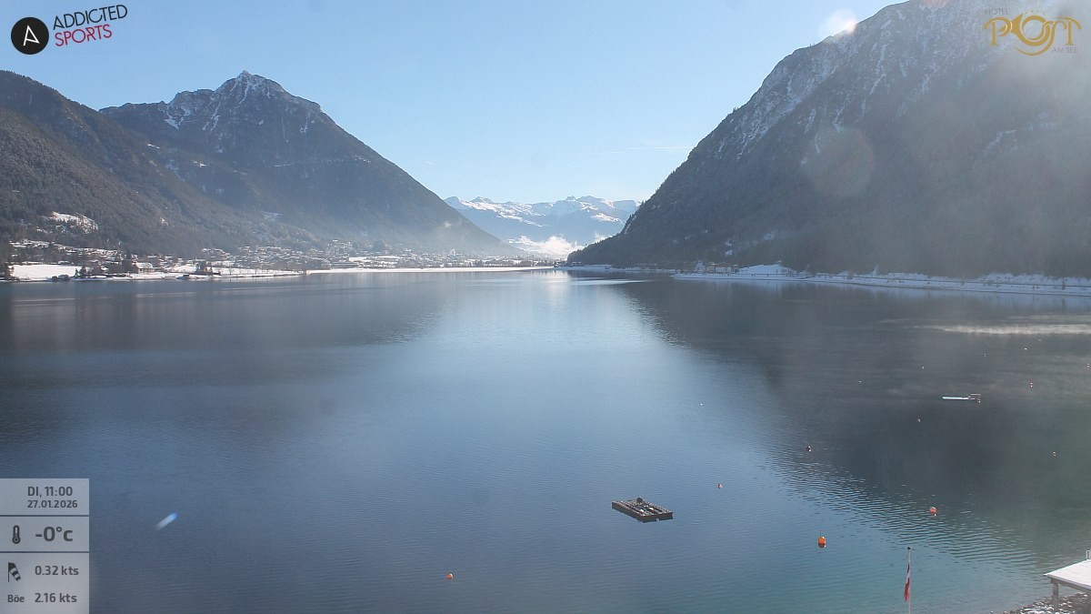 Archiv Foto Webcam Achensee: Blick vom Hotel Post am Achensee
