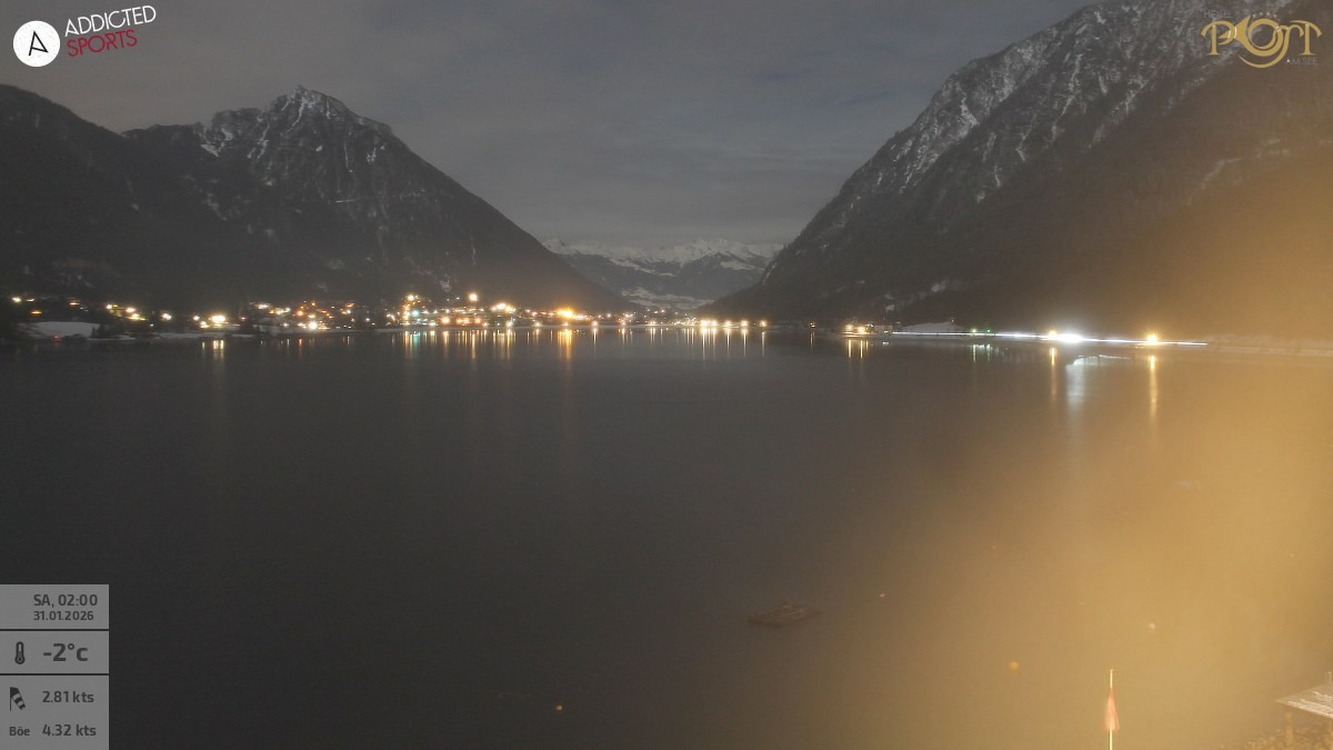 Archiv Foto Webcam Achensee: Blick vom Hotel Post am Achensee