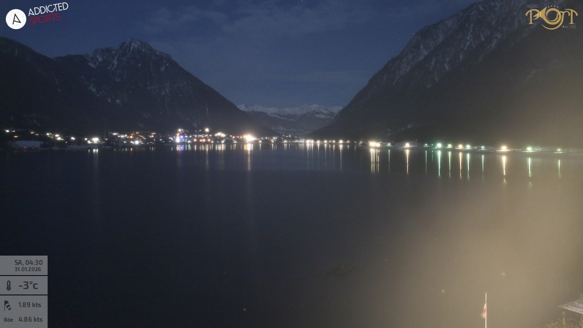 Archiv Foto Webcam Achensee: Blick vom Hotel Post am Achensee