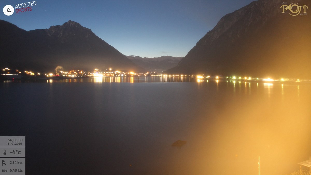 Archiv Foto Webcam Achensee: Blick vom Hotel Post am Achensee