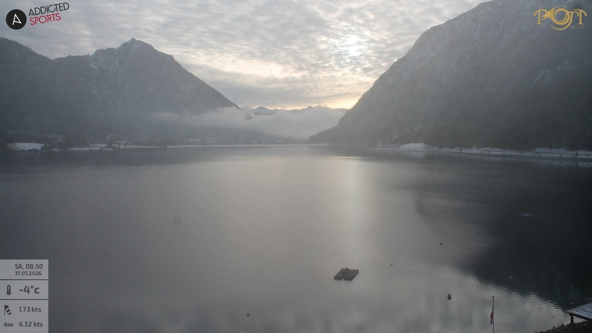 Archiv Foto Webcam Achensee: Blick vom Hotel Post am Achensee