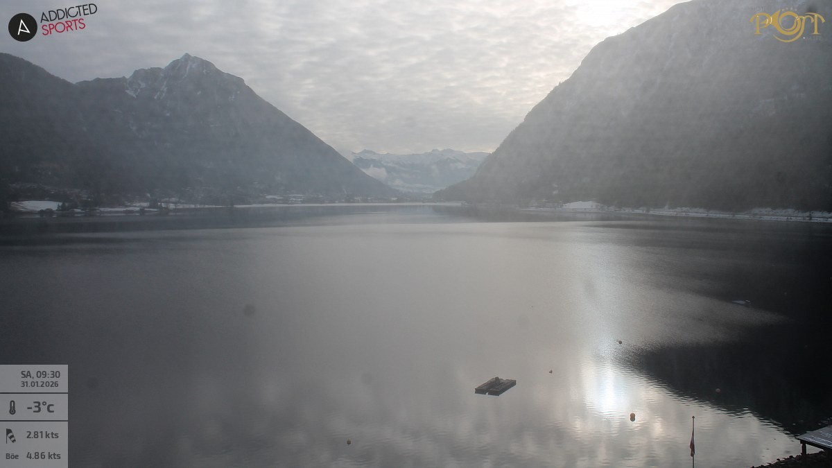 Archiv Foto Webcam Achensee: Blick vom Hotel Post am Achensee