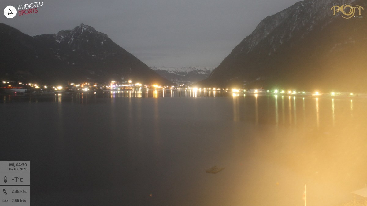 Archiv Foto Webcam Achensee: Blick vom Hotel Post am Achensee