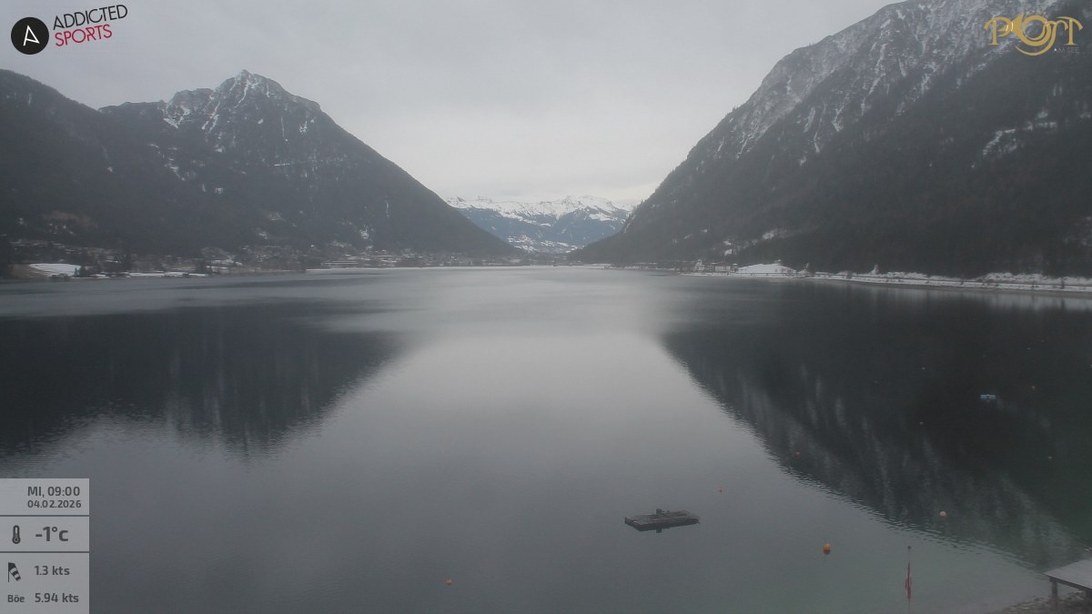 Archiv Foto Webcam Achensee: Blick vom Hotel Post am Achensee