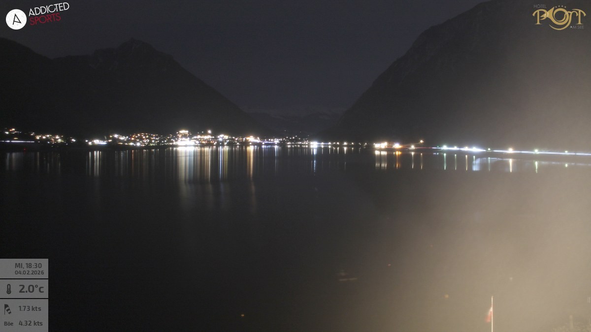 Archiv Foto Webcam Achensee: Blick vom Hotel Post am Achensee