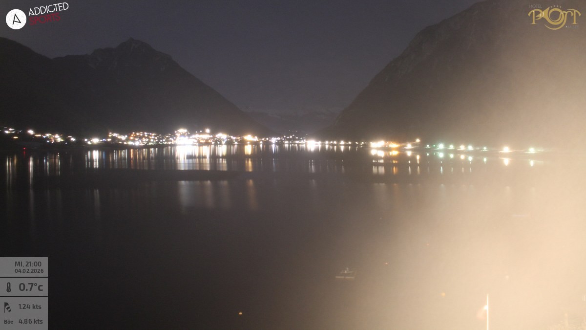 Archiv Foto Webcam Achensee: Blick vom Hotel Post am Achensee