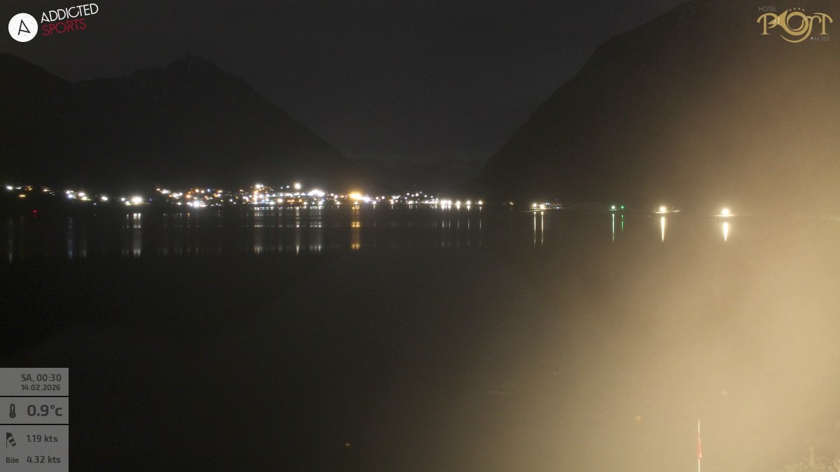 Archiv Foto Webcam Achensee: Blick vom Hotel Post am Achensee