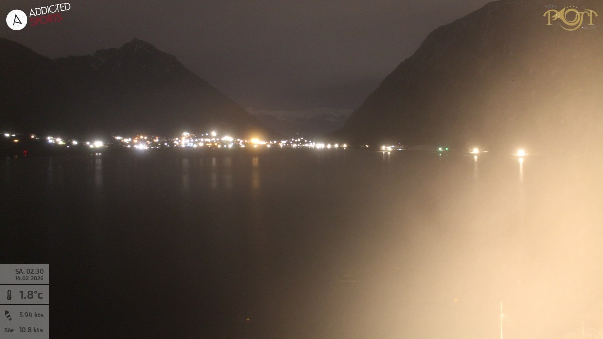 Archiv Foto Webcam Achensee: Blick vom Hotel Post am Achensee