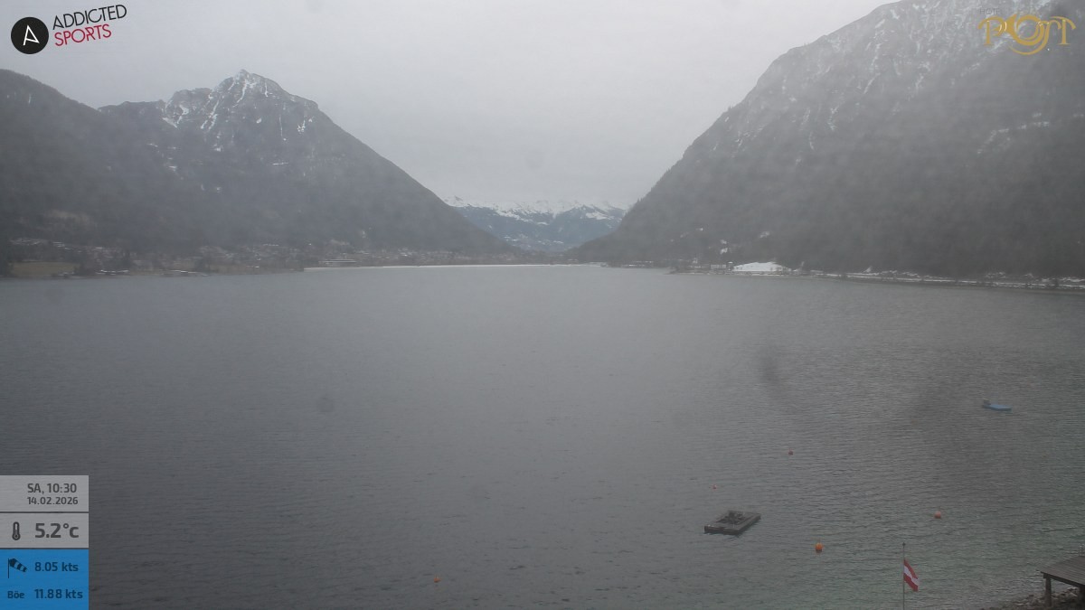 Archiv Foto Webcam Achensee: Blick vom Hotel Post am Achensee