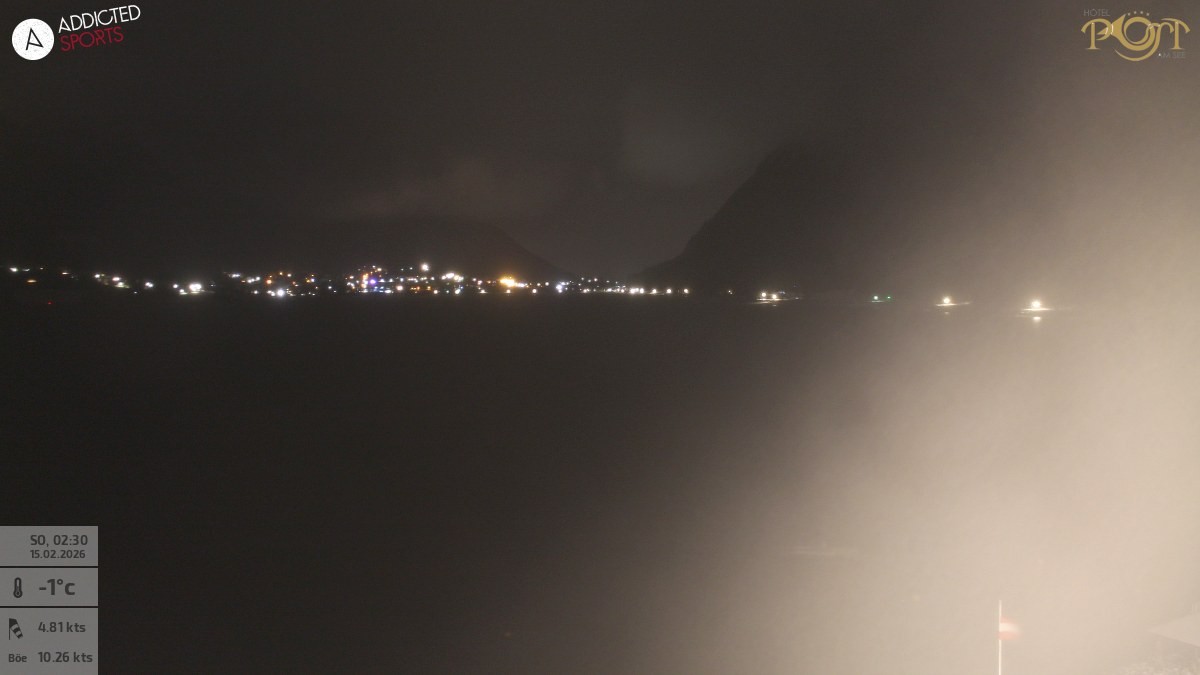 Archiv Foto Webcam Achensee: Blick vom Hotel Post am Achensee