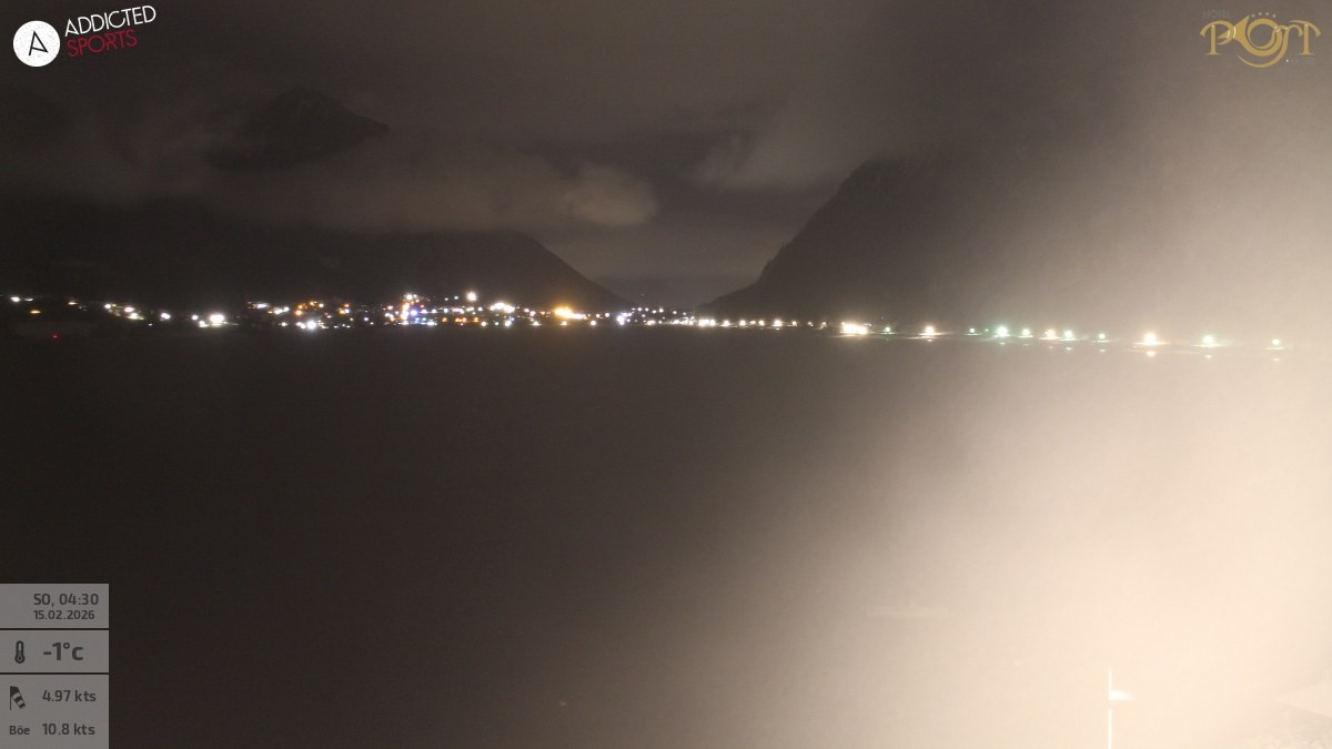 Archiv Foto Webcam Achensee: Blick vom Hotel Post am Achensee