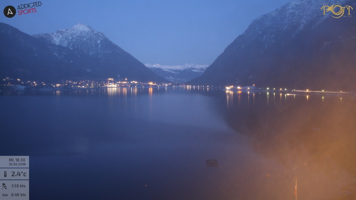 Archiv Foto Webcam Achensee: Blick vom Hotel Post am Achensee