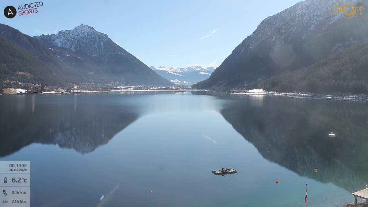 Archived image Webcam Achensee - View Hotel Post Pertisau