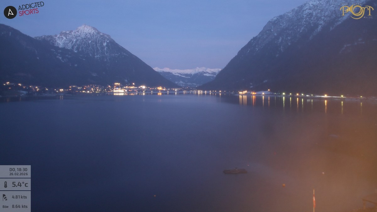 Archived image Webcam Achensee - View Hotel Post Pertisau