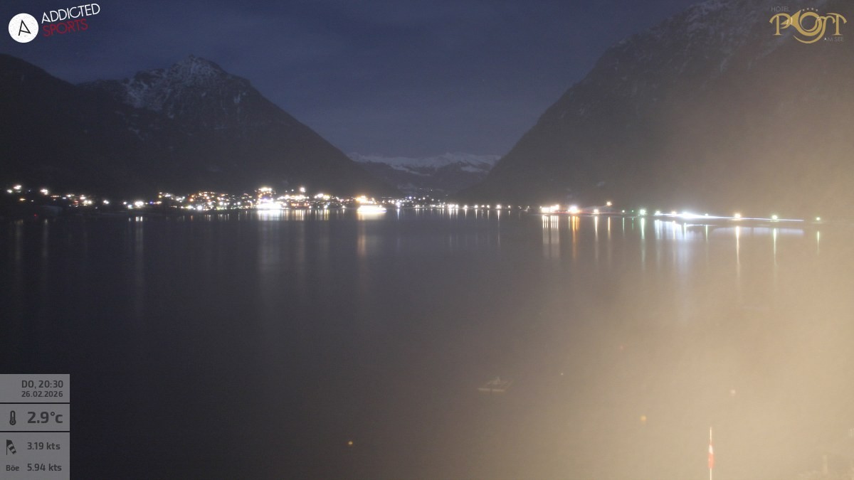 Archived image Webcam Achensee - View Hotel Post Pertisau