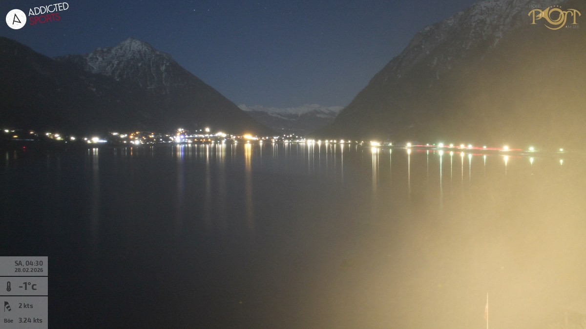 Archived image Webcam Achensee - View Hotel Post Pertisau