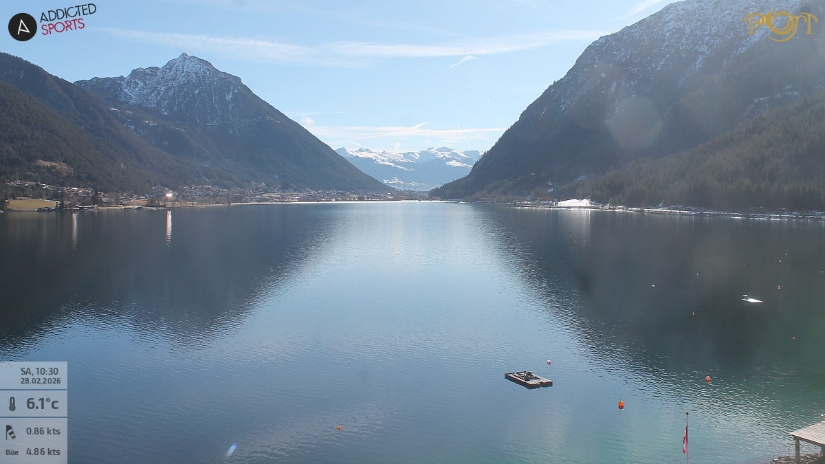 Archived image Webcam Achensee - View Hotel Post Pertisau