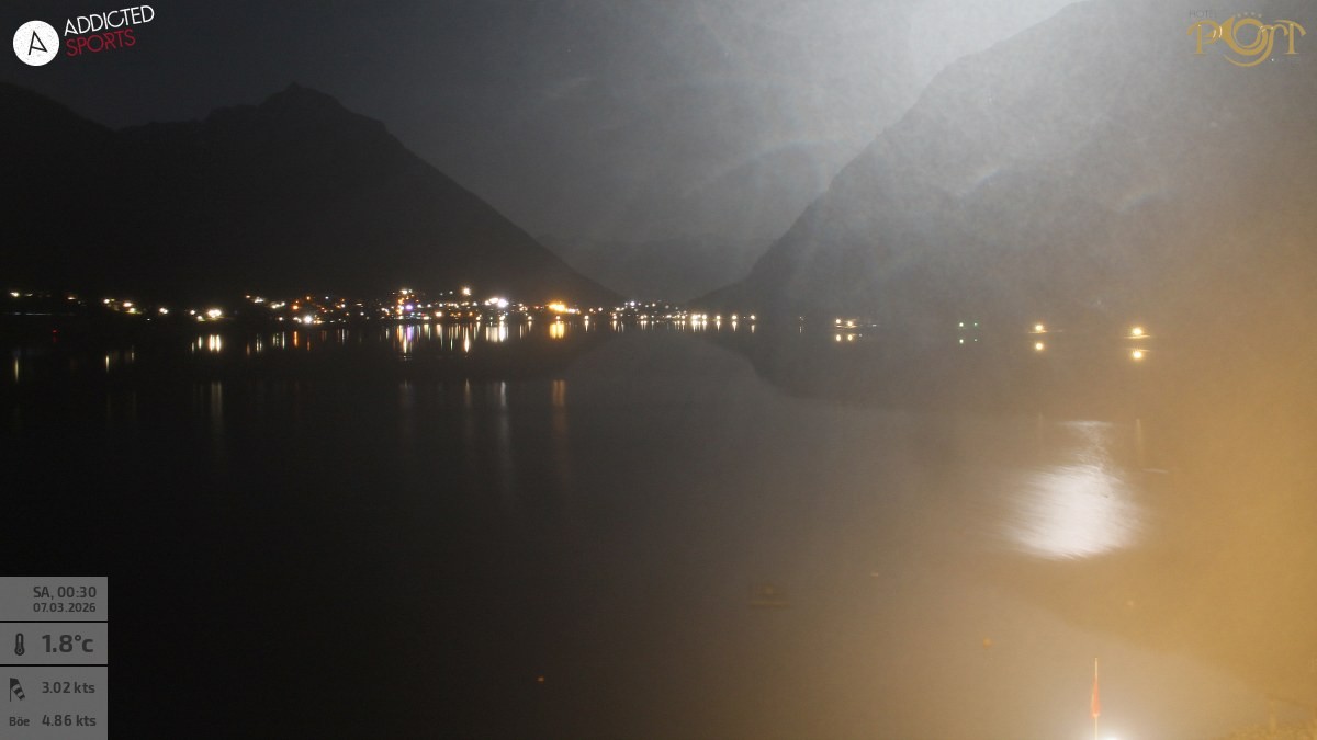 Archiv Foto Webcam Achensee: Blick vom Hotel Post am Achensee