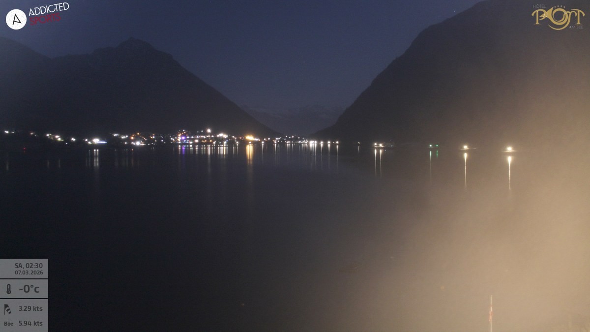 Archiv Foto Webcam Achensee: Blick vom Hotel Post am Achensee