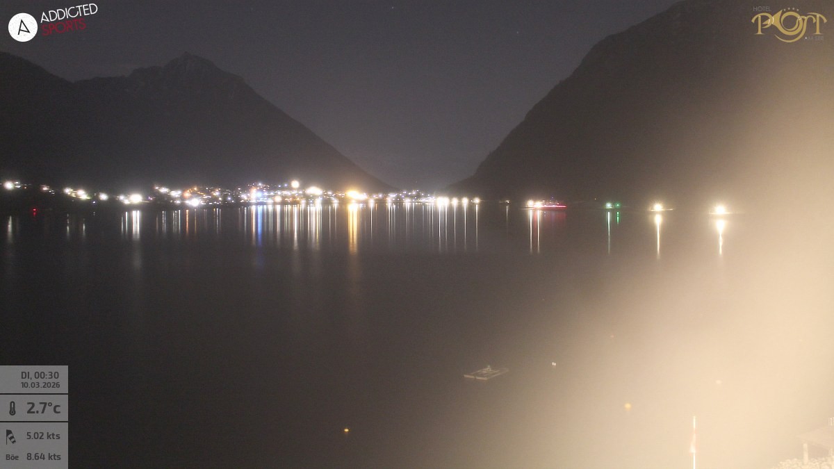 Archiv Foto Webcam Achensee: Blick vom Hotel Post am Achensee