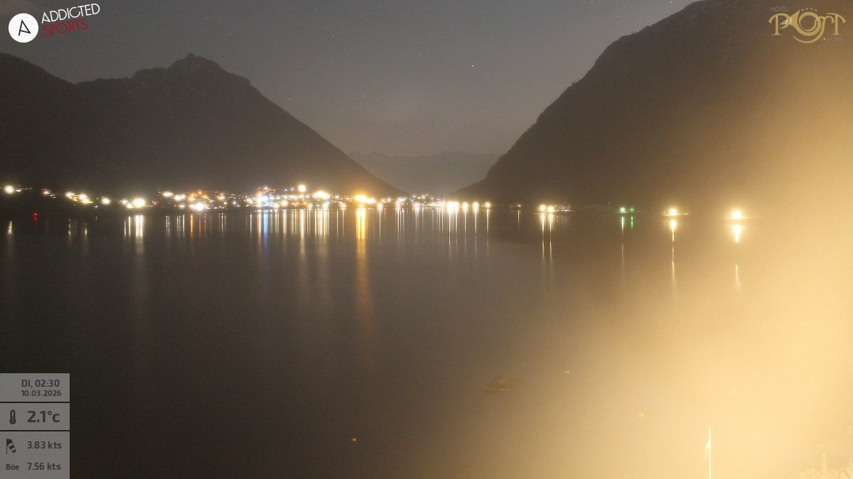 Archiv Foto Webcam Achensee: Blick vom Hotel Post am Achensee