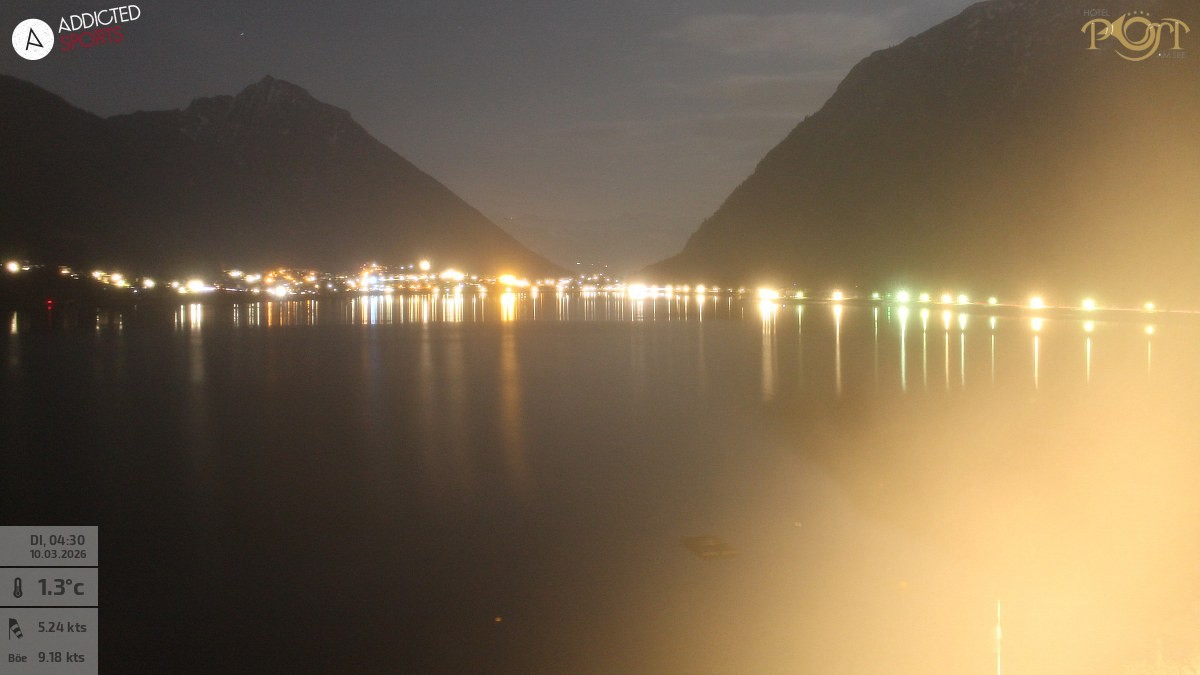 Archiv Foto Webcam Achensee: Blick vom Hotel Post am Achensee
