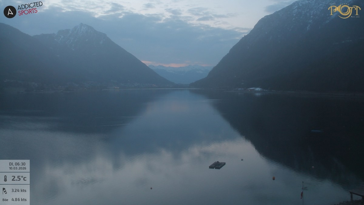 Archiv Foto Webcam Achensee: Blick vom Hotel Post am Achensee