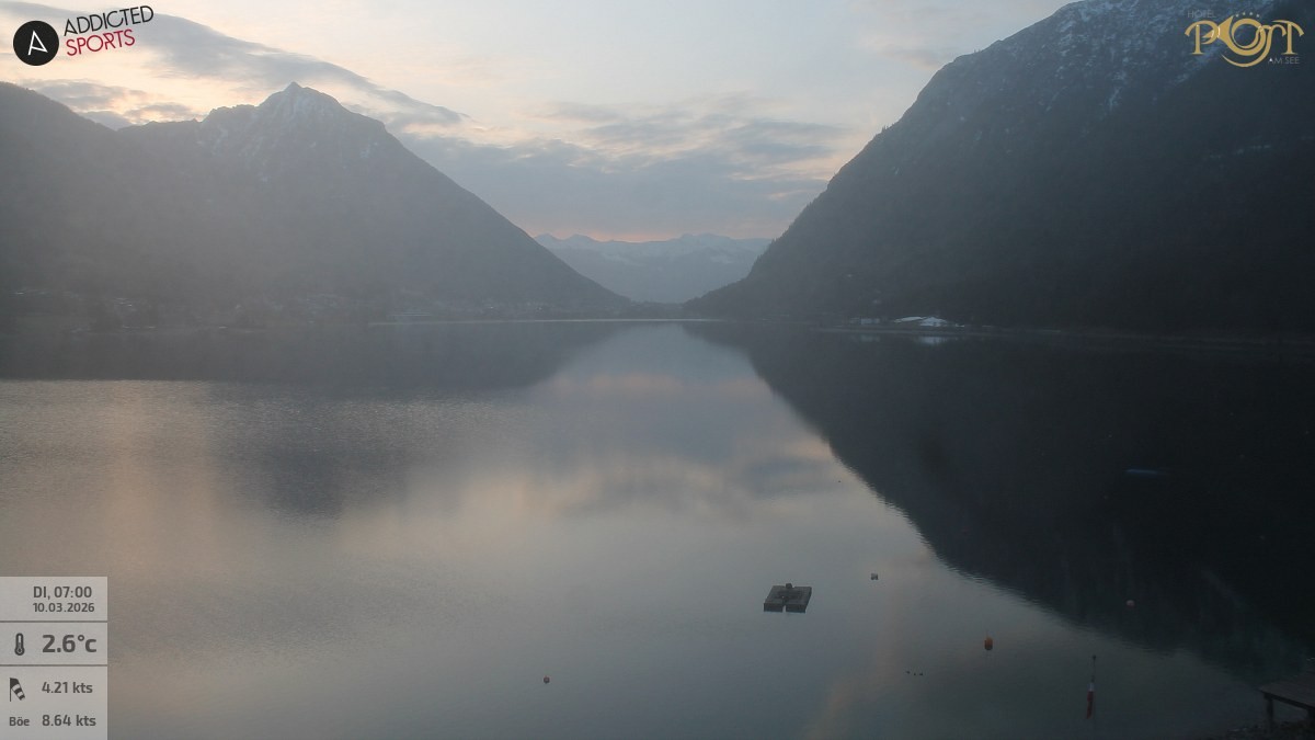 Archiv Foto Webcam Achensee: Blick vom Hotel Post am Achensee