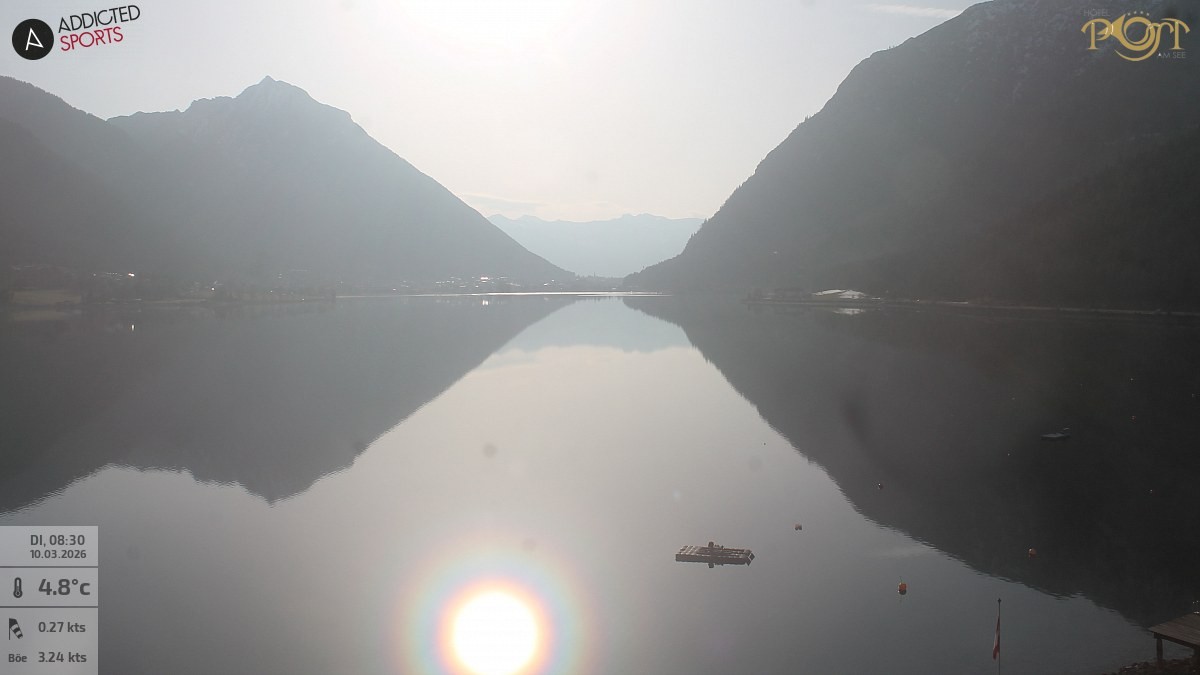 Archiv Foto Webcam Achensee: Blick vom Hotel Post am Achensee